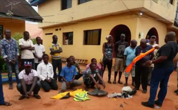 Photos: Fake Tax Collectors Nabbed In Anambra 
